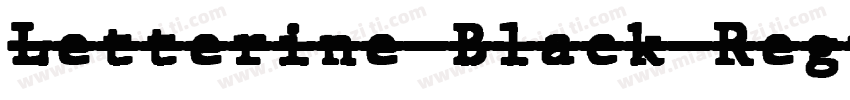 Letterine Black Regu字体转换